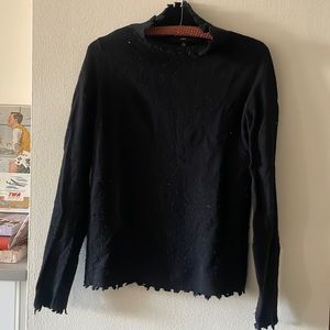 Super soft black turtle neck